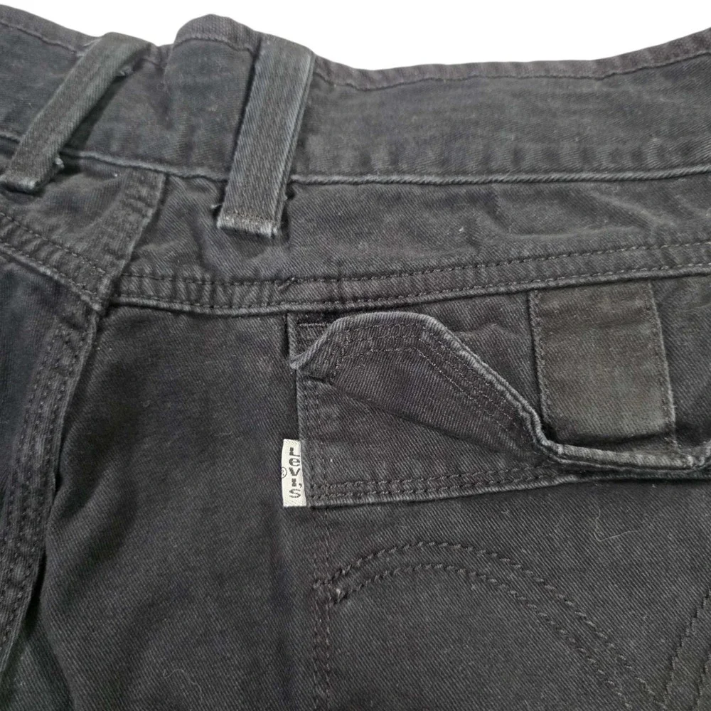 Levi's Mens Black Cargo Shorts 33 Waist Loose Fit Utility Pockets‎ Cotton Jorts